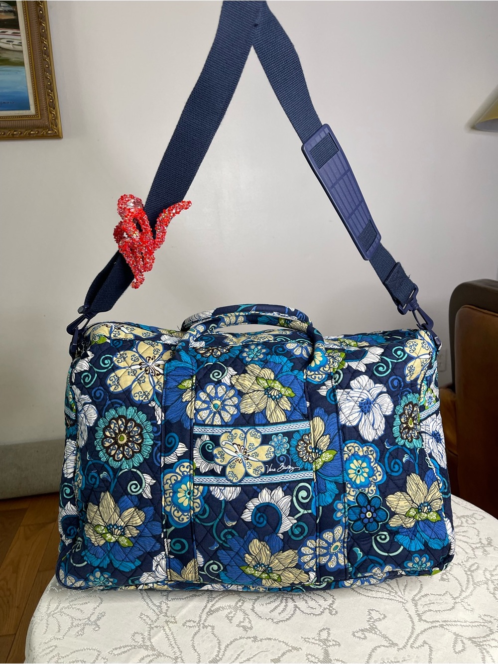 ✈️ VINTAGE VERA BRADLEY QUILTED COMPACT DUFFEL TRAVEL BAG ✈️